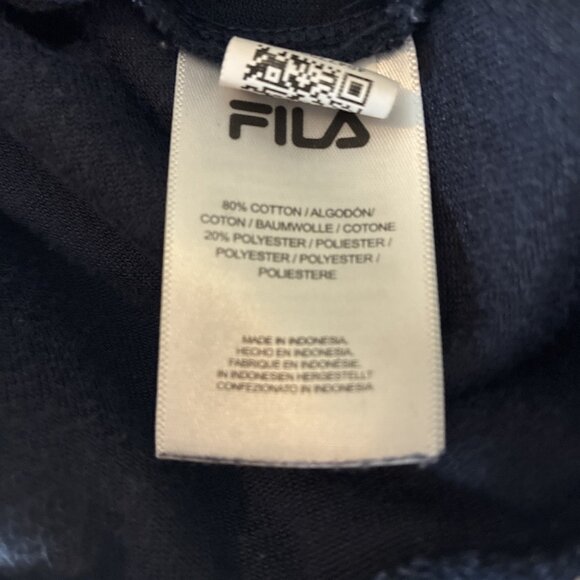 FILA Womens Size L Sweatshirt Navy Blue Long Sleeve Logo Athletic Pullover Top - Picture 6 of 7